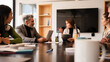 © VICTOR TORRES/Stocksy - Business team has a focused discussion in a modern office