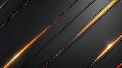 Wall Mural - A black and orange striped background with a bright yellow line