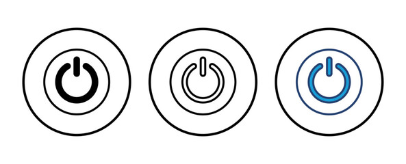 Wall Mural - power icon vector. power switch icon. electric power