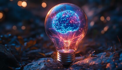 Aufkleber - A surreal electric light bulb crafted by artificial intelligence