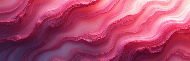 Leinwandbilder - Abstract digital art vibrant pink slime texture. Liquid fluid lines, wavy patterns create dynamic design. Bright surface background ideal for screen wallpapers, posters, creative design projects.
