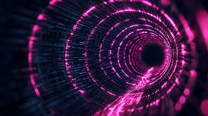 dynamic neural network flow abstract tunnel digital wallpaper dark background futuristic viewpoint a