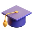© Mahmud - Purple Graduation Cap with Yellow Tassel