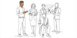 © Bigbambe - A diverse group of professionals, representing various ethnicities, ages, and body types, gathers in a workplace setting. Dressed in office attire, they reflect inclusivity and individuality.