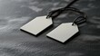 © Artful Stock - Minimalist White Tags on Textured Surface Neutral Tones, Soft Matte Finish Marketing, Branding Concept