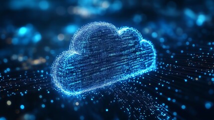Technology Connections and Big Data with Binary Code: Symbolizing Cloud Computing and Digital Networks with Human-AI Integration