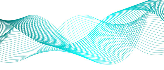 Aufkleber - Abstract flowing lines wave texture & Curve shape on white background. 3D Futuristic tech background with Curved wavy line. Seamless wave pattern glowing science flowing line