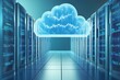 © marimalina - Innovative data center with cloud visualization showcasing real-time analytics in a futuristic technology environment