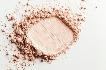 Poster - Powdered cosmetic substance spread evenly on a clean surface for application and mixing
