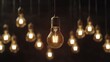 © Intach - A single glowing lightbulb stands out among unlit bulbs in a dark space, symbolizing creativity and innovation.