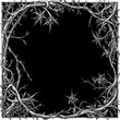 © zacty6 - Intricately Detailed Black and White Illustration of Twisted Branches and Thorns Creating a Framed Border for Artistic and Graphic Design Projects