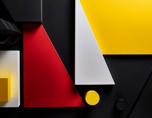Wall Mural - geometric color blocks with dynamic contrast