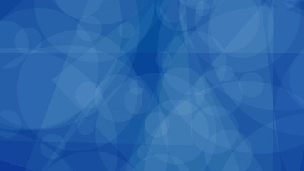 Wall Mural - slow motion loopable abstract background with floating and rotating blue circles and triangles
