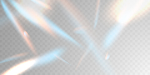 Wall Mural - light effect and zigzag ribbon falling from above on a beam of light, tinsel vector