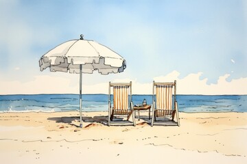 Wall Mural - beach architecture furniture outdoors.