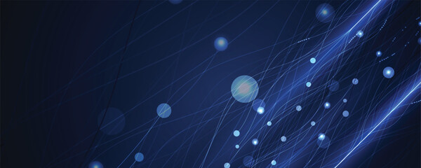 Leinwandbilder - Neural network and data science technology background