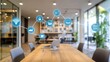 © Puttipong - A smart business office equipped with IoT devices and voice-controlled assistants.