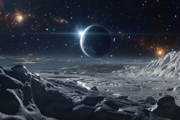 Wall Mural - planets and stars moon astronomy celestial.
