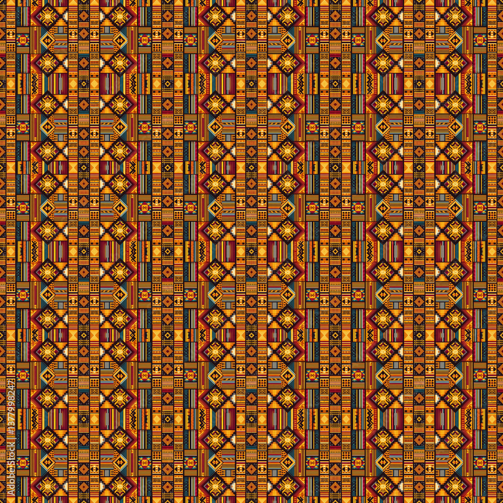 Kente Pattern is a traditional Ghanaian textile pattern, known for its ...