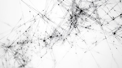 Wall Mural - Technology Illustration. Abstract Network Connection in Futuristic Three-Dimensional Cyberspace