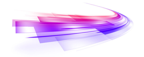 Wall Mural - high speed it technology concept, abstract stripes as data transfer on white background in png forma