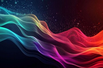 Wall Mural - The mesmerizing interplay of bright colors flows seamlessly in this artwork.