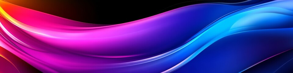 Wall Mural - vibrant fluid gradient, intertwined liquid design element, abstract shapes modern background