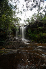 Canvas Print - beautiful waterfall view after rainy days.