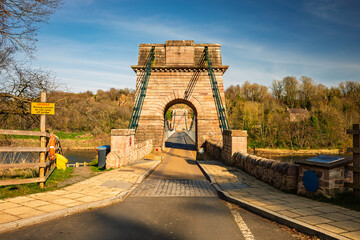 Wall Mural - scottish entry for unioin chain bridge over river tweed, which is 97 miles long from source to estua