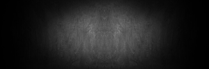 Aufkleber - Old wall texture cement dark black gray background abstract grey color design are light with white gradient background.