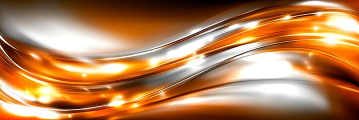 Wall Mural - abstract orange and white flowing lines with blurred effect and lighting for business card design,