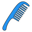 © katsumatakun - blue hair comb fashion lifestyle flat color vector illustration template design
