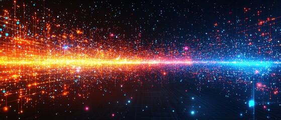 Wall Mural - A colorful galaxy of stars and dots