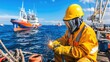 © Thanawat_Suesoypan - Welder working on a fishing boat at sea