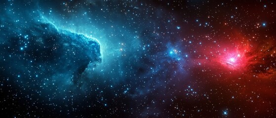 Wall Mural - Abstract space background featuring generative AI illustration.