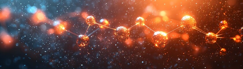 Wall Mural - glowing representation of quantum entanglement