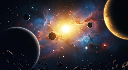 Wall Mural - beautiful supernova cosmos showcases both immense complexity and simplicity, with its galaxies, star