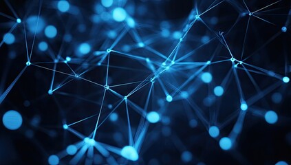 Abstract network of interconnected points and lines.  Complex digital design