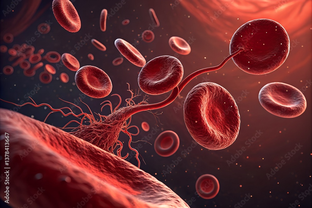 Microscopic 3D View of Red Blood Cells – Hyper-Realistic Medical ...