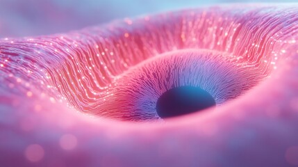 Fototapete - Intricate patterns emerge from vibrant digital eye design