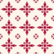 © HrdiGn Std - Red and white repeating floral pattern