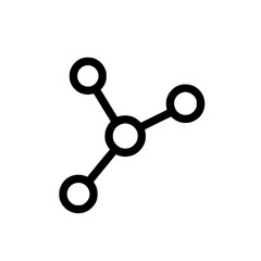 Wall Mural - abstract network illustration with three connected nodes demonstrating connectivity and relationship