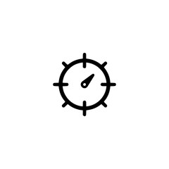 Wall Mural - simplified compass icon: a minimalist illustration of a compass symbolizing direction and exploratio