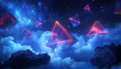 Wall Mural - clouds and stars