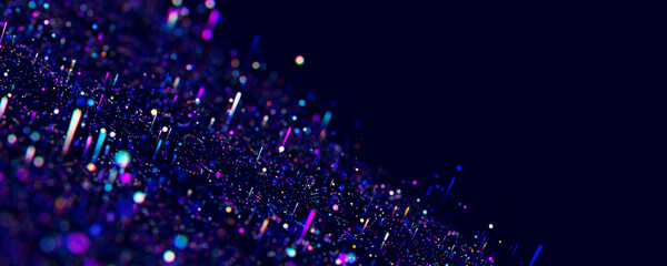 Wall Mural - macro of quantum computing technology. digital patterns of big data. microworld of llm ai learning p