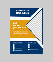 business flyer ,modern a4 business flyer ,template layout design with circular shape ,