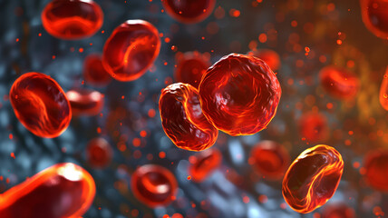 Aufkleber - This Ai-generated synthetic blood cells designed for medical transfusions.