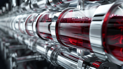 Aufkleber - This Advanced synthetic blood stored in nano containers lines a medical facility's lab.