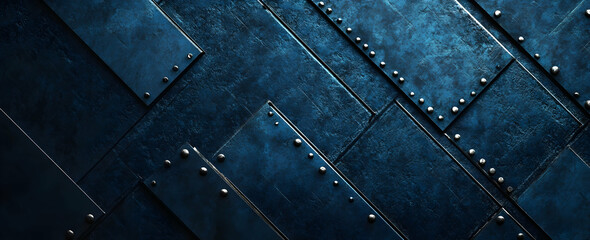 Wall Mural - blue carbon fiber background with dots