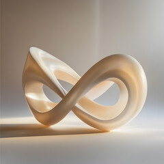 A white sculpture of a spiral shape